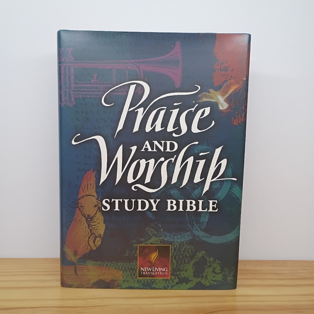 Praise and Worship Study Bible Hardcover 1997 NLT New Living Translation Tyndale